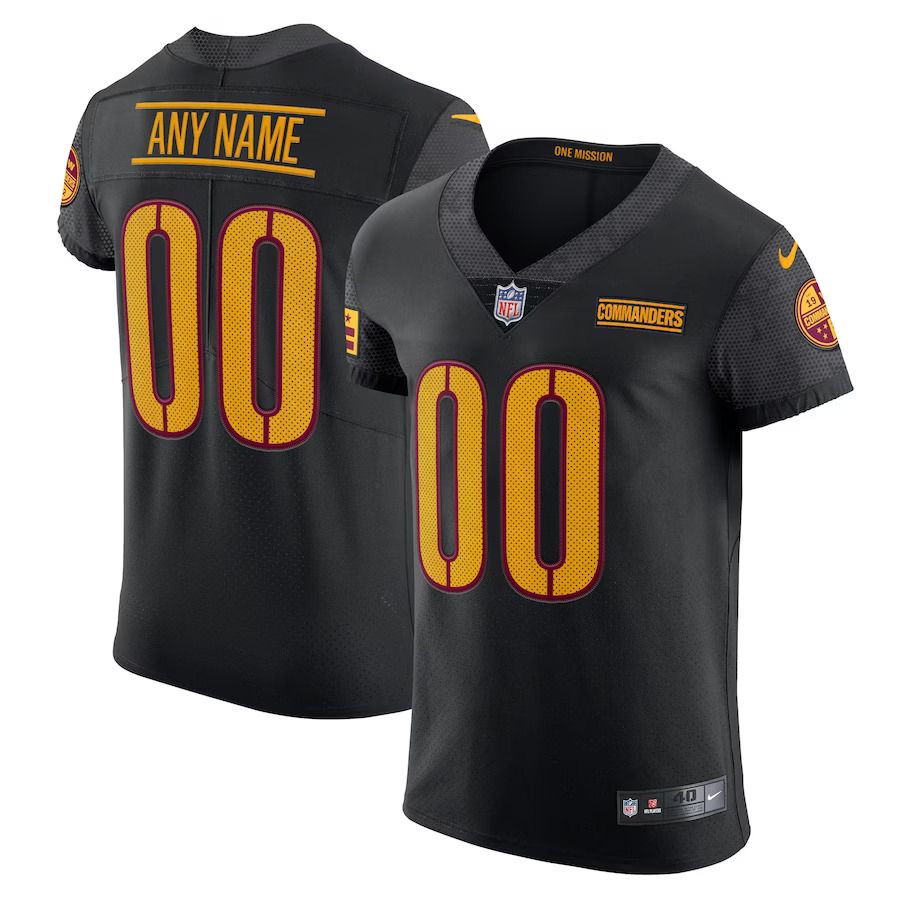 Men Washington Commanders Nike Black Vapor Untouchable Elite Custom Alternate NFL Jersey->customized nfl jersey->Custom Jersey